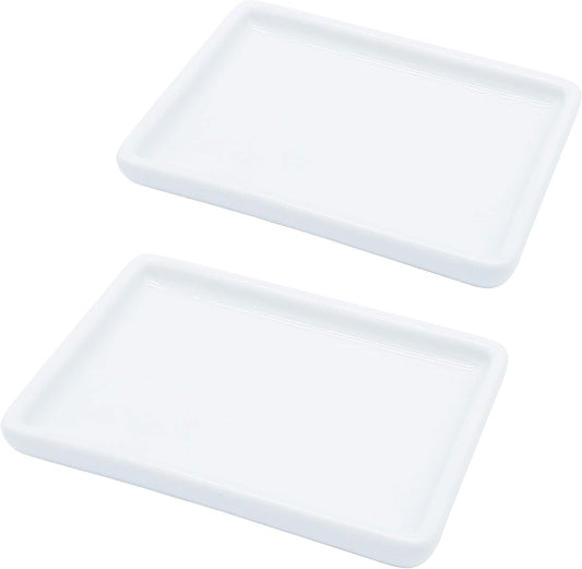 Ceramic Soap Dish for Shower, 2 Pack Bar Soap Holder, Soap Tray