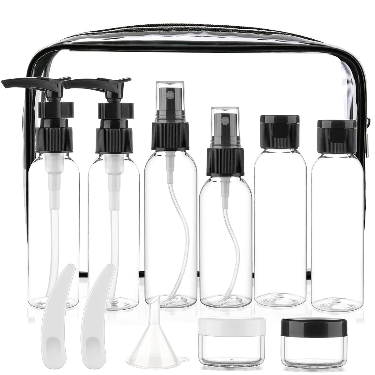 Cosywell 13-Piece 2 oz TSA Approved Travel Bottles for Toiletries Kit