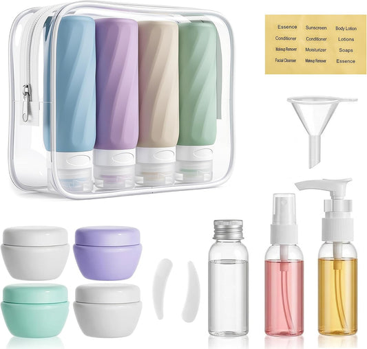 16 Pack Travel Bottles for Toiletries, TSA Approved 3oz Containers