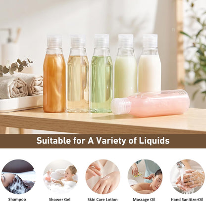 Travel Bottles for Toiletries 6 Pack 3oz/90ml Travel Size Toiletry Bottles