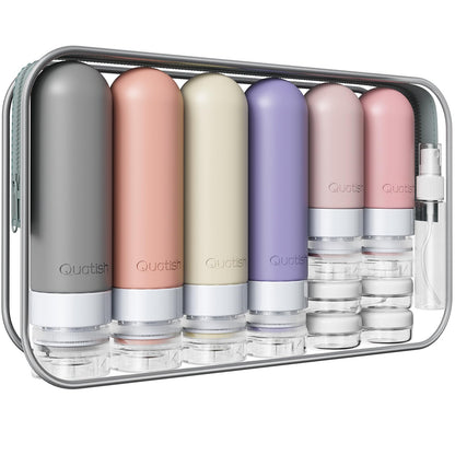 20 Pack Travel Bottles for Toiletries, Original Patented, TSA Approved Travel Size Containers, Leak Proof Silicone Shampoo and Conditioner Bottles Women & Men, Airplane Cruise Essentials, Black