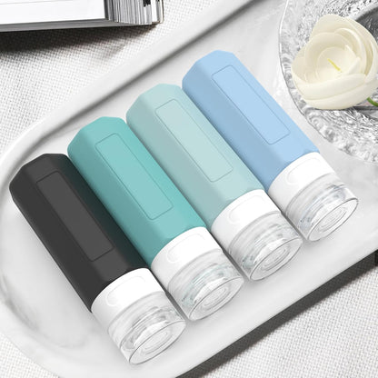 Redfly Travel Bottles for Toiletries 3oz, Silicone Travel Size Containers