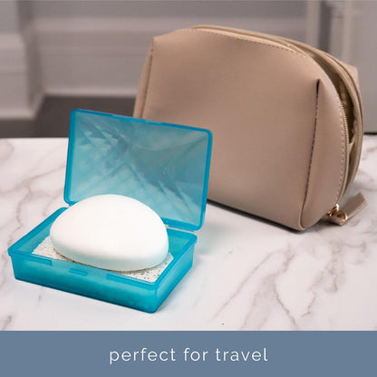 S&T INC. Bar Soap Holder, 4 Pack, 2.9" x 4.4", White