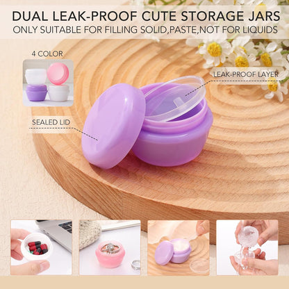 Muslish 21 Pack Travel Bottles for Toiletries, Leak-Proof TSA Compliant Silicone Travel Size Containers for Shampoo and Conditioner, BPA Free with Toiletry Bag (Cream)