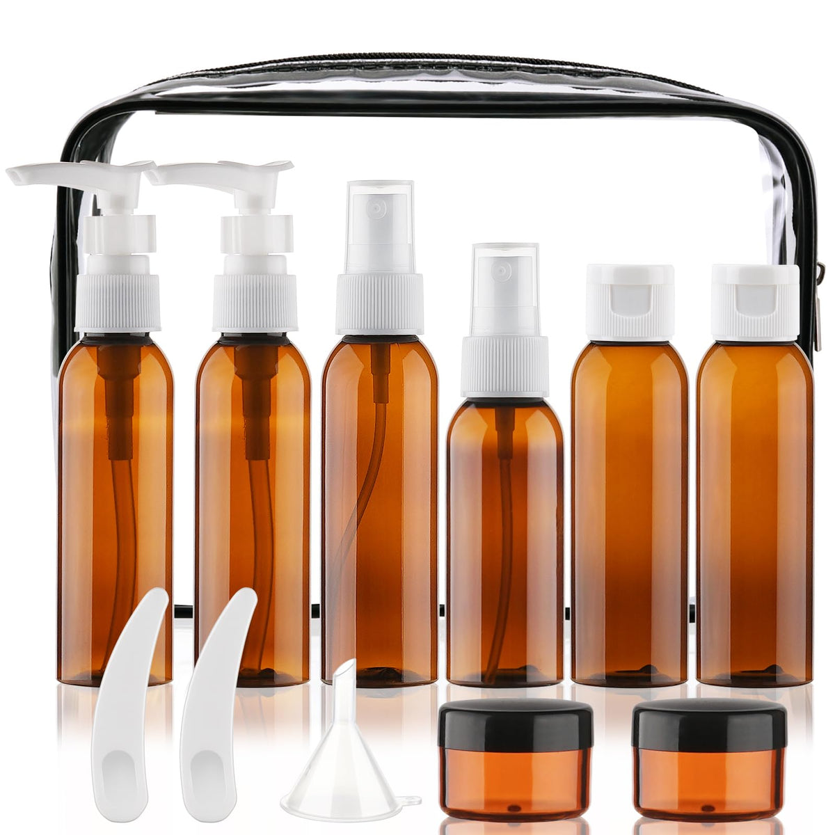 Cosywell 13-Piece 2 oz TSA Approved Travel Bottles for Toiletries Kit