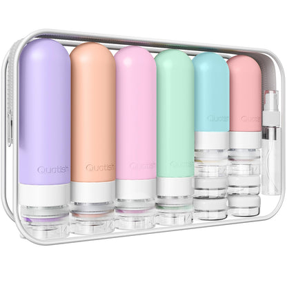 20 Pack Travel Bottles for Toiletries, Original Patented, TSA Approved Travel Size Containers, Leak Proof Silicone Shampoo and Conditioner Bottles Women & Men, Airplane Cruise Essentials, Black