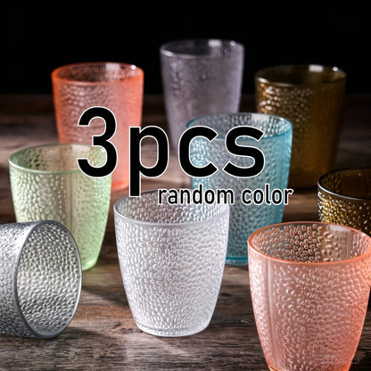 3/6pcs Anti-Drop And Unbreakable Drinking Cups, 7.1oz Acrylic Hard Plastic Cups, Reusable, Suitable for Juice, Beer, Home, Office, Restaurant And Bar, Random Color Acrylic Water Cup, Juice Cup, Beverage Cup