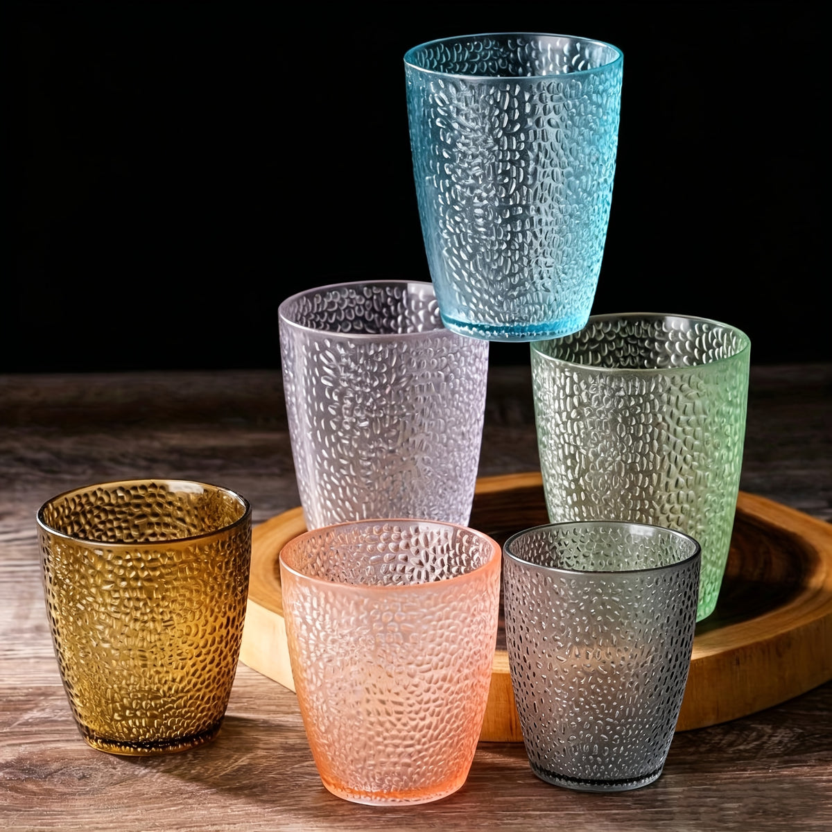 3/6pcs Anti-Drop And Unbreakable Drinking Cups, 7.1oz Acrylic Hard Plastic Cups, Reusable, Suitable for Juice, Beer, Home, Office, Restaurant And Bar, Random Color Acrylic Water Cup, Juice Cup, Beverage Cup
