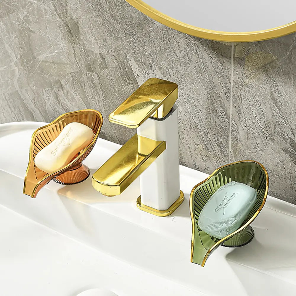 Nordic Style Soap Dish Set, Household Drainage Design, Prevent Water Accumulation, Bathroom Creative Shelf Organizer