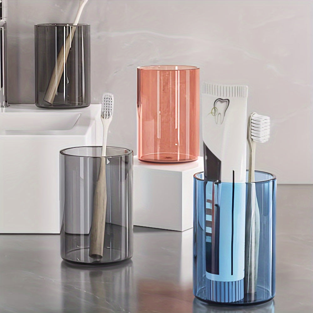 TAOSHI Couple's Mouthwash Cup, Toothbrush and Toothpaste Holder, Light Luxury Household Toothbrush and Toothpaste Storage Cup, Without Tray