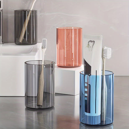 TAOSHI Couple's Mouthwash Cup, Toothbrush and Toothpaste Holder, Light Luxury Household Toothbrush and Toothpaste Storage Cup, Without Tray