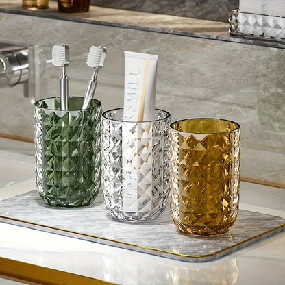 A Luxurious Mouthwash Cup, Couple'S Toothbrush Holder, Plastic Rinsing Cup, Household Bathroom Cup, Bathroom Accessories, Home Decor, Home Furniture.