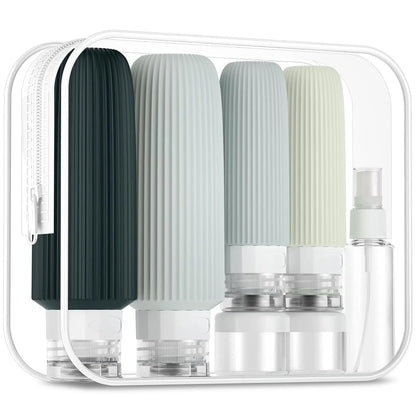 16 Pack Travel Bottles Set, TSA Approved Leak Proof  Squeezable Containers for Toiletries, Refillable Travel Accessories for Conditioner, Shampoo, Lotion &  Wash Accessories