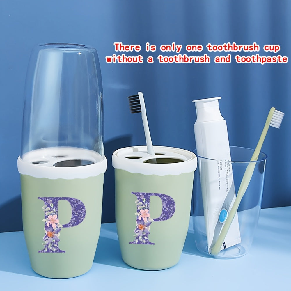 Toothbrush Cup, Portable Travel Mouthwash Cup, Dual-cup Design Multi-functional Mouthwash Cup, Lightweight and Hygienic, Essential for Travel Accommodations, Ideal for Short-term Hotel Stays, "Z" Is One of the 26 Letters No Other Meaning