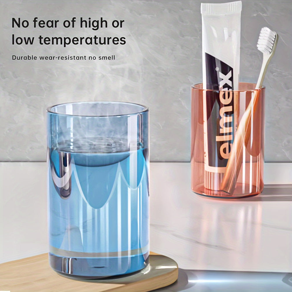 TAOSHI Couple's Mouthwash Cup, Toothbrush and Toothpaste Holder, Light Luxury Household Toothbrush and Toothpaste Storage Cup, Without Tray