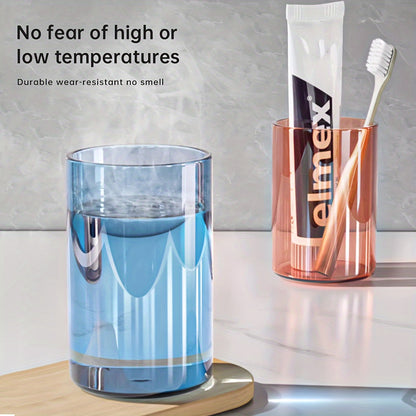TAOSHI Couple's Mouthwash Cup, Toothbrush and Toothpaste Holder, Light Luxury Household Toothbrush and Toothpaste Storage Cup, Without Tray