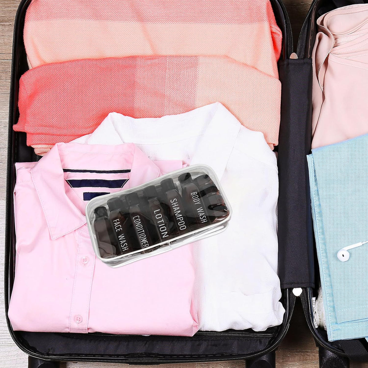 Travel Kit 10 PCS Travel Bottles for Toiletries TSA Approved Bottle