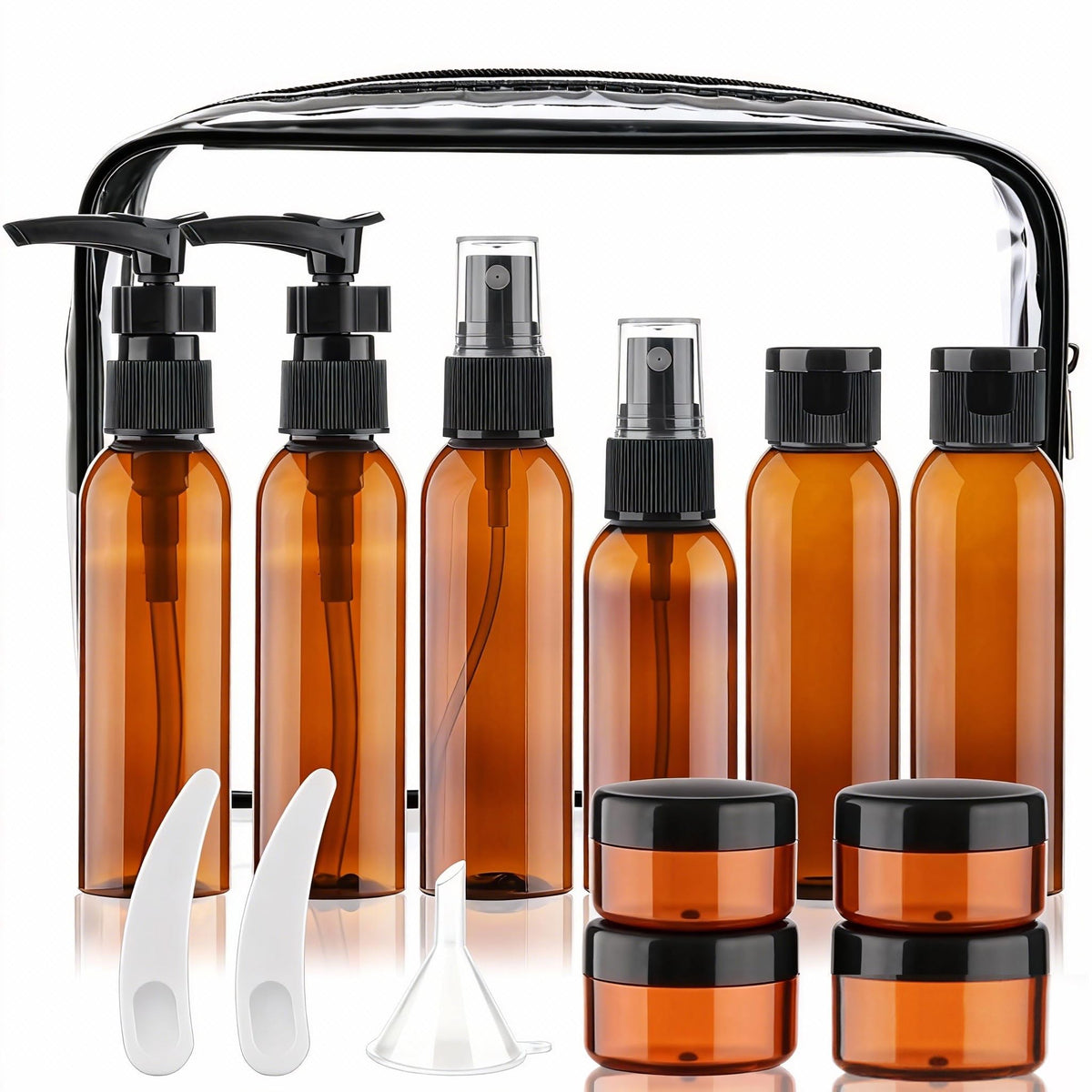 Cosywell 13-Piece 2 oz TSA Approved Travel Bottles for Toiletries Kit
