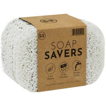 S&T INC. Bar Soap Holder, 4 Pack, 2.9" x 4.4", White