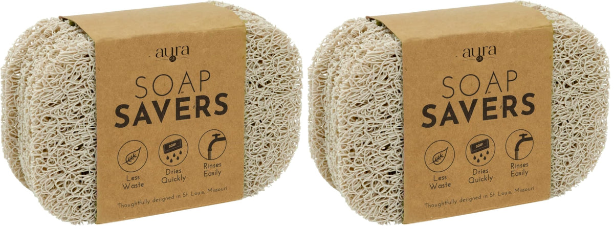 S&T INC. Bar Soap Holder, 4 Pack, 2.9" x 4.4", White