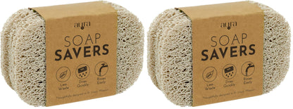 S&T INC. Bar Soap Holder, 4 Pack, 2.9" x 4.4", White