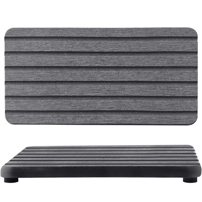 NiuYichee 2 PCS Water Absorbent diatomite Coasters, 8.3" x 4" Water Absorbing Stone Tray for Sink, Stone Drying mat for Kitchen Counter, Stone soap Tray Used for Hand Soaps & toiletries & Plants