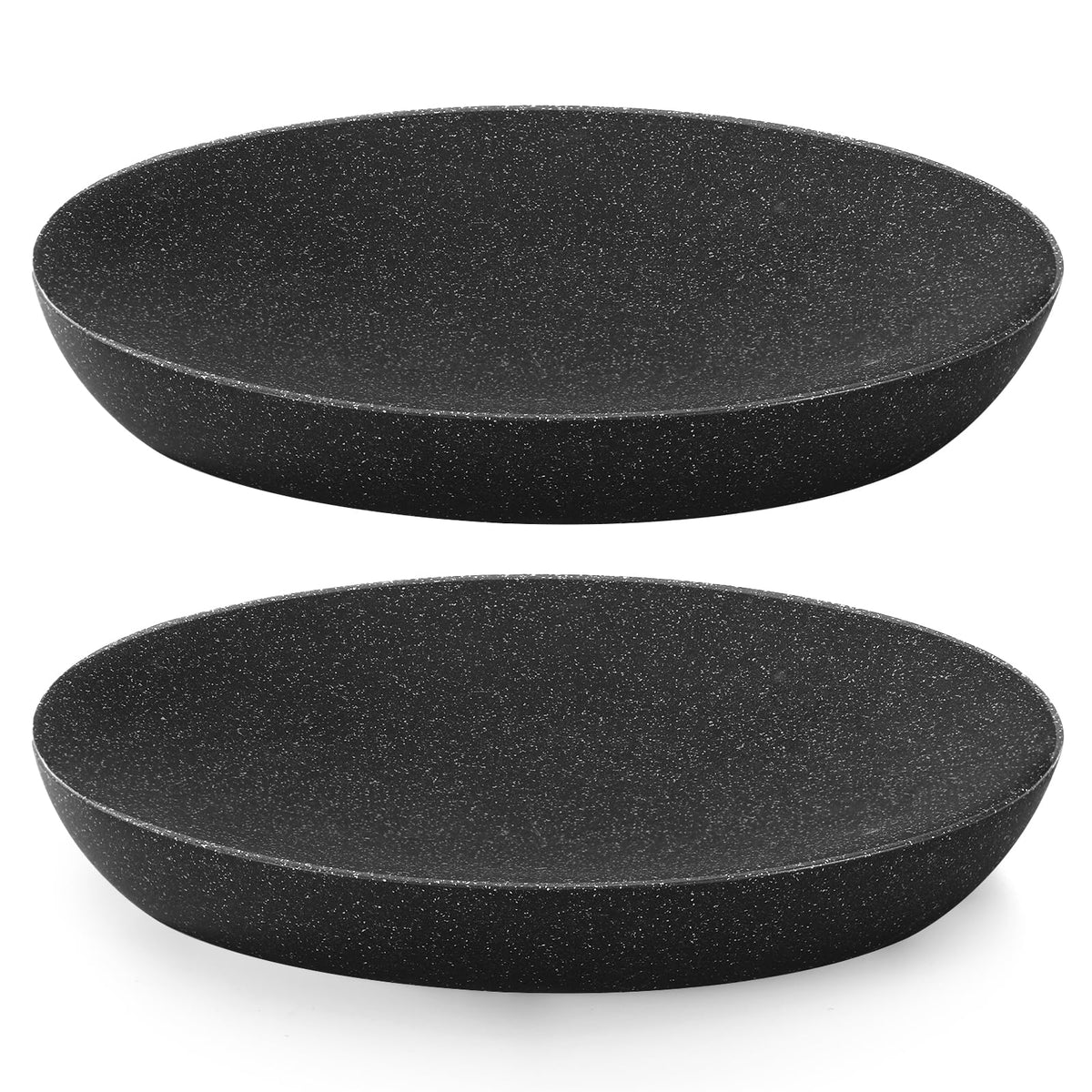 Luxspire Oval Soap Dish, Resin soap Holder for Bathroom, Gravel White