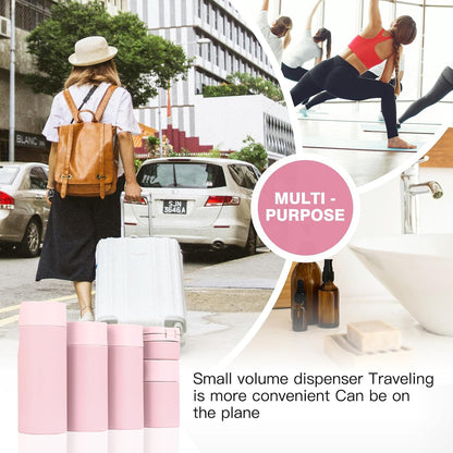 Travel Bottles for Toiletries, 5 Pack Travel Size Containers, TSA Approved Leak Proof - Silicone Toiletry Containers with Clear Bag for Shampoo, Conditioner & Lotion, Travel Essentials