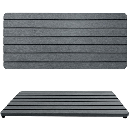 NiuYichee 2 PCS Water Absorbent diatomite Coasters, 8.3" x 4" Water Absorbing Stone Tray for Sink, Stone Drying mat for Kitchen Counter, Stone soap Tray Used for Hand Soaps & toiletries & Plants