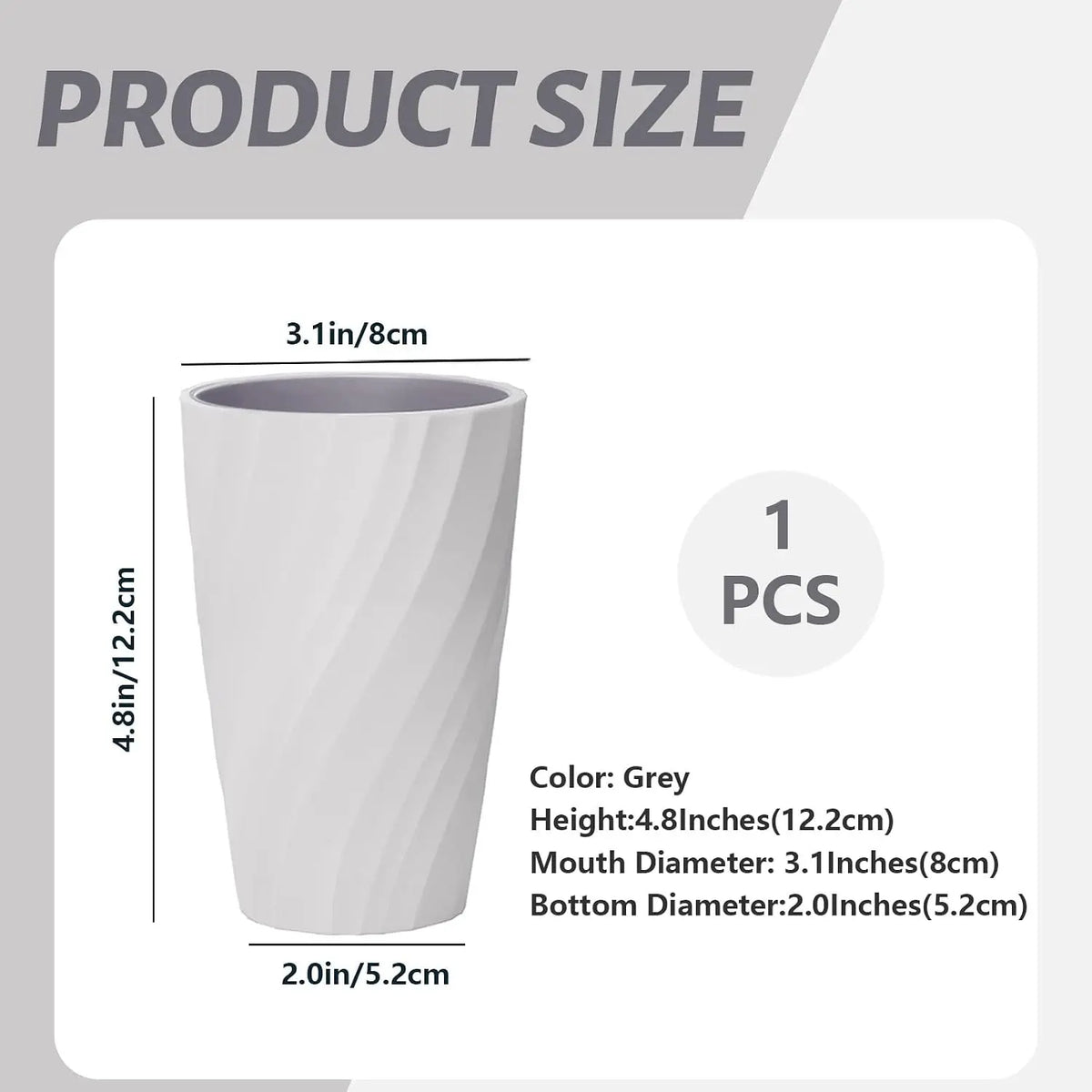 Unbreakable Bathroom Tumbler Cup,  ,  Holder Organizer, Portable Mouthwash,  Rinsing Cup, Multi-Functional Gargling Drinking or  Travel (White)