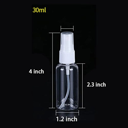 30Pack(1oz) Lightweight Leak-proof Loop Fine Mist Plastic Mini Travel Spray Bottles, 30ml Cosmetic Refillable Liquid Containers for Travellers - Home Improvement Building Supplies Wallpaper & Wall Trim,sohochic