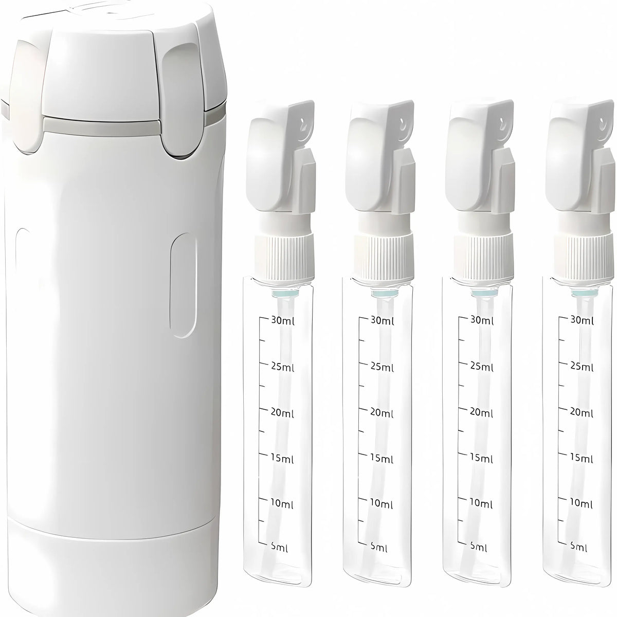 2-Pack 4-in-1 Cosmetic Travel Bottles, Portable Leak-Proof Refillable Toiletries Containers for Shampoo, Conditioner, Lotion & Skincare, Plastic Storage Dispenser, Compact Lightweight Travel Organizer for Business Trips & Vacations