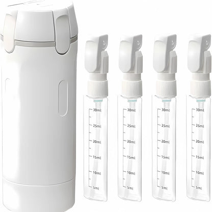 2-Pack 4-in-1 Cosmetic Travel Bottles, Portable Leak-Proof Refillable Toiletries Containers for Shampoo, Conditioner, Lotion & Skincare, Plastic Storage Dispenser, Compact Lightweight Travel Organizer for Business Trips & Vacations