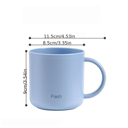 1pc Rinse Cup with Handle, Easy Couple Toothbrush Cup, Plastic Rinse Cup, Bathroom Glass Cup, Bathroom Accessory, Home Decor, Home Furniture