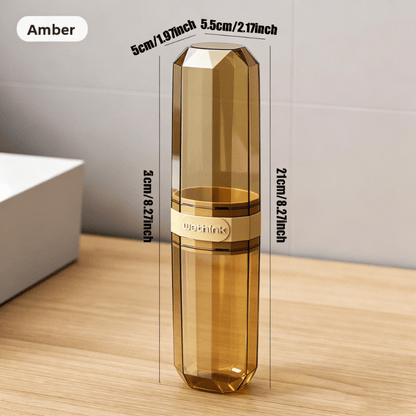 1pc Portable Travel Mouthwash Cup Toothbrush Case, Transparent Dustproof Toiletry Storage Box, 1pc Molding Toothbrush and Toothpaste Storage Container, Lightweight Easy to Carry Waterproof and Moisture-Proof, Suitable for Travel Camping Home Sc