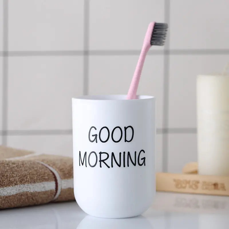 1PC Portable Creative Washing Mouth Cups Plastic Home Hotel Toothbrush Holder Bathroom Accessories Mouthwash Storage Cups 300ml Home Goods