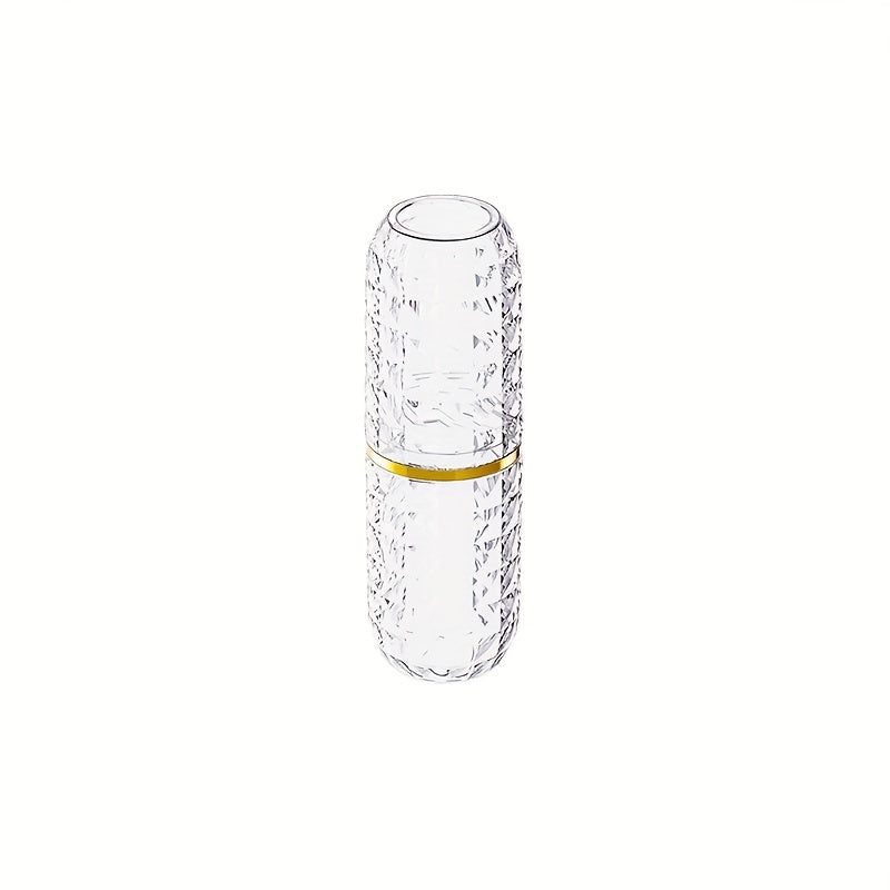 1pc of Luxury Diamond-Patterned Travel Portable Toiletry Cup