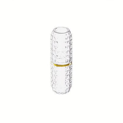 1pc of Luxury Diamond-Patterned Travel Portable Toiletry Cup