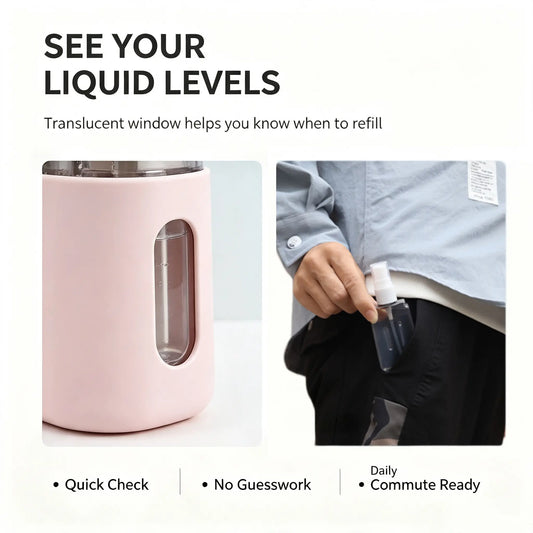 [Back to School]Compact and portable 1-set travel leak-proof toiletry cosmetics storage bottles with labels, TSA compliant airplane liquid accessory kits that serve as travel, luggage and home organizers for makeup and cosmetics storage boxes-MM1