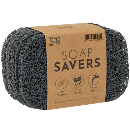 S&T INC. Bar Soap Holder, 4 Pack, 2.9" x 4.4", White