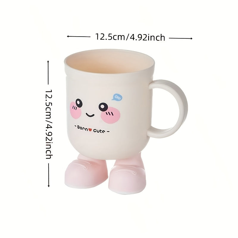 Adorable Toothbrush Cup Household Toothbrush Holder Student Dormitory Mouthwash Cup Toothbrush Holder Couples' Toothbrush Cup Brushing Cup (Pink, Blue)