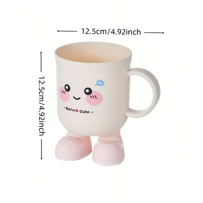 Adorable Toothbrush Cup Household Toothbrush Holder Student Dormitory Mouthwash Cup Toothbrush Holder Couples' Toothbrush Cup Brushing Cup (Pink, Blue)