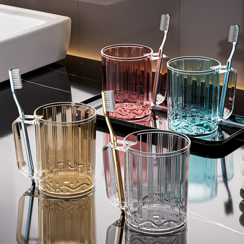 Family Simple Wash Cup Light Luxury Brushing Cup Student Couple Gargle Cup Tooth Tank Round Dental Storage