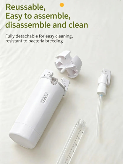 UFORU 4-in-1 Durable Compact Plastic Refillable Multi-Pack Bottles Set - 30ml Leak-Proof Cosmetic Jars with Press Switch Dispenser Unit, Space Saver, Checkpoint-Friendly Travel Use Storage for Shampoo, Lotion, Gym