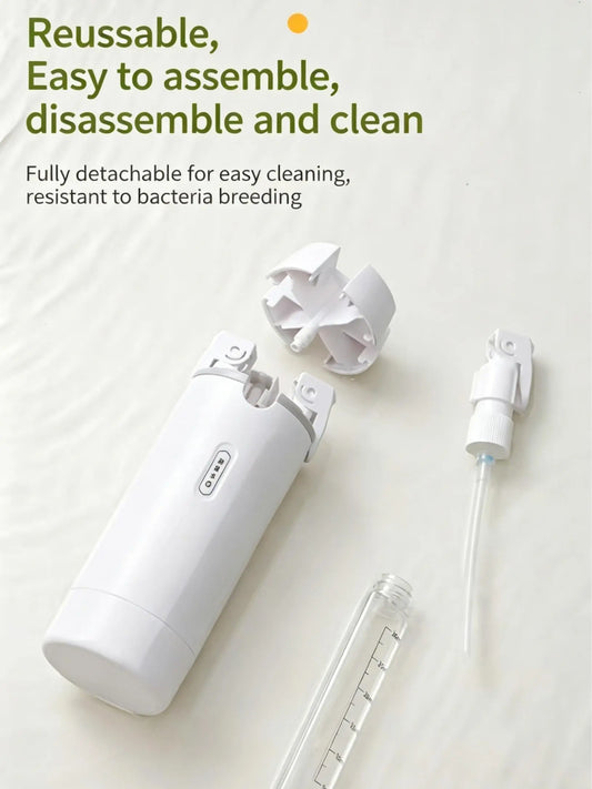 UFORU 4-in-1 Durable Compact Plastic Refillable Multi-Pack Bottles Set - 30ml Leak-Proof Cosmetic Jars with Press Switch Dispenser Unit, Space Saver, Checkpoint-Friendly Travel Use Storage for Shampoo, Lotion, Gym