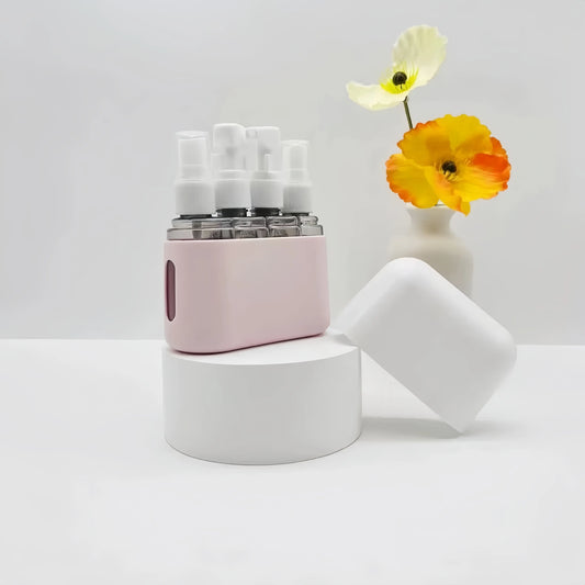 [Back to School]Compact and portable 1-set travel leak-proof toiletry cosmetics storage bottles with labels, TSA compliant airplane liquid accessory kits that serve as travel, luggage and home organizers for makeup and cosmetics storage boxes-MM1