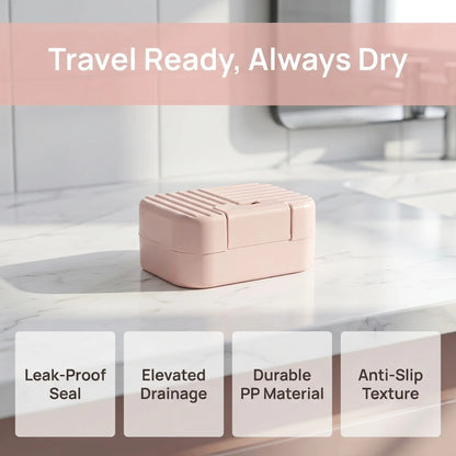 Portable Lightweight Plastic Soap Dish with Lid & Box, 1/2 Counts Waterproof Soap Storage Tool for Bathroom, Summer Father's Day Gift-YY0,sohochic