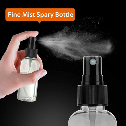30Pcs 2 oz Fine Mist Mini Clear Spray Bottles with Pump Spray Cap for Essential Oils, Travel, Perfumes, Refillable & Reusable Empty Plastic Bottles Travel Bottle