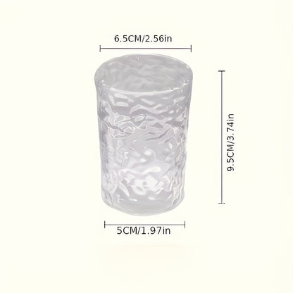 Glacier Texture Plastic Glass-like Bathroom Cup - Icy White Corrugated Toothbrush Holder & Vanity Cup, Durable Shatterproof Glass-like Design, for Couples, Modern Shower Organizer, Holiday Gift (Toothbrush Compatible)