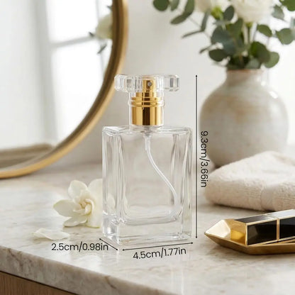 16pcs 30ml Glass Perfume Bottles, Refillable Transparent Travel Perfume Spray Atomizer Bottles with Fine Mist Spray Applicator Empty Spray Bottles